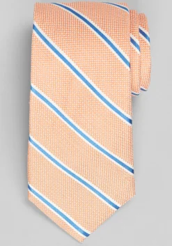 Reserve Collection Summer Oxford Stripe Silk-Linen Blend Tie