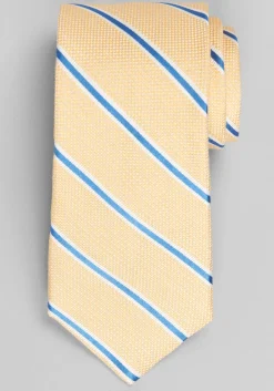 Reserve Collection Summer Oxford Stripe Silk-Linen Blend Tie
