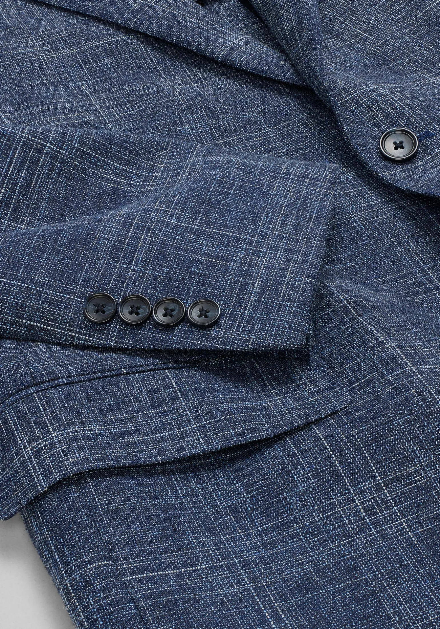 Reserve Collection Tailored Fit Wool-Cotton Blend Medium Plaid Sportcoat