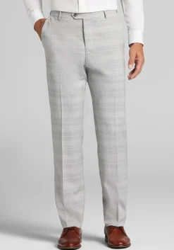 Reserve Collection Tailored Fit Plaid Italian Wool Suit Separates Pants