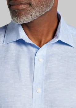Reserve Collection Tailored Fit Linen Button Up Shirt