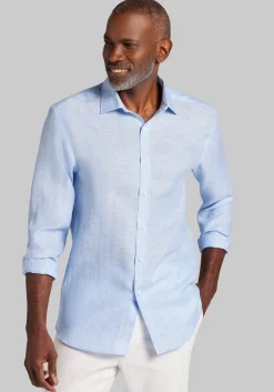 Reserve Collection Tailored Fit Linen Button Up Shirt