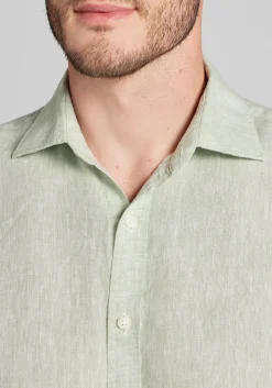 Reserve Collection Tailored Fit Linen Button Up Shirt