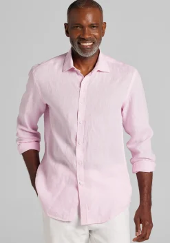 Reserve Collection Tailored Fit Linen Button Up Shirt