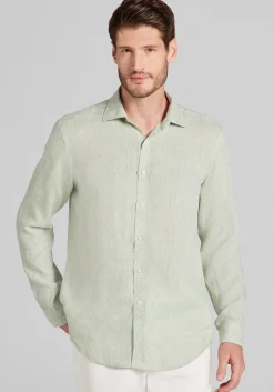Reserve Collection Tailored Fit Linen Button Up Shirt