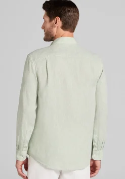 Reserve Collection Tailored Fit Linen Button Up Shirt