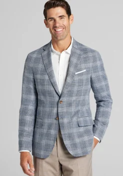 Reserve Collection Tailored Fit Plaid Sportcoat - Big & Tall