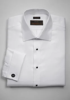Reserve Collection Tailored Fit Spread Collar French Cuff Formal Dress Shirt - Big & Tall