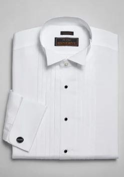 Reserve Collection Tailored Fit Wing Collar French Cuff Five-Pleat Formal Dress Shirt - Big & Tall
