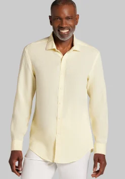 Reserve Collection Tailored Fit Linen Button Up Shirt - Big & Tall