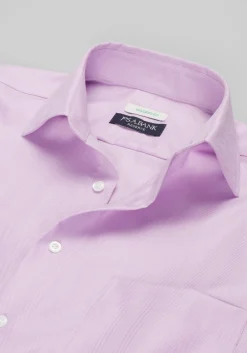 Reserve Collection Tailored Fit Spread Collar Herringbone Dress Shirt - Big & Tall