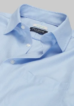 Reserve Collection Tailored Fit Spread Collar Herringbone Dress Shirt