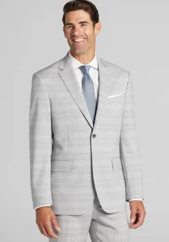 Reserve Collection Tailored Fit Plaid Italian Wool Suit Jacket - Big & Tall