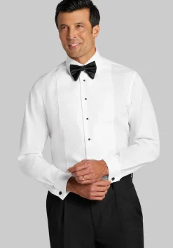 Reserve Collection Tailored Fit Bib Textured Formal Dress Shirt
