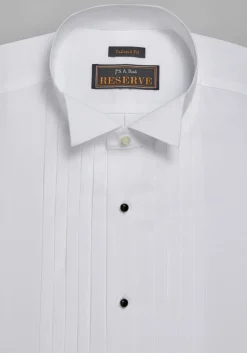Reserve Collection Tailored Fit Wing Collar French Cuff Five-Pleat Formal Dress Shirt