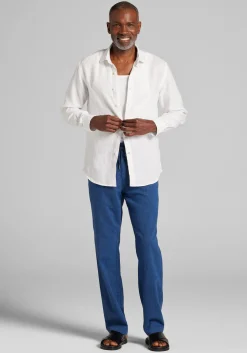 Reserve Collection Tailored Fit Linen Button Up Shirt