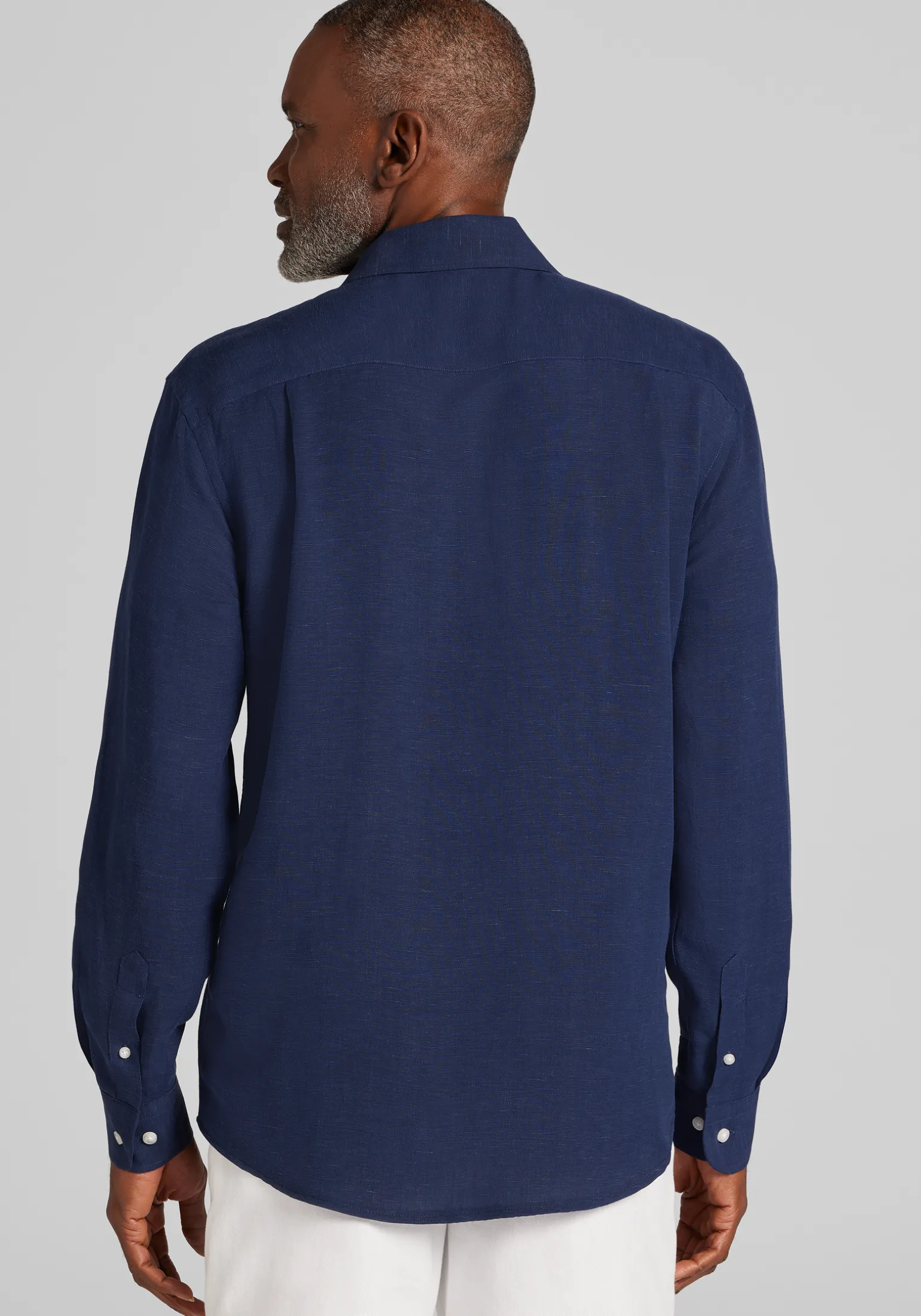 Reserve Collection Tailored Fit Linen Button Up Shirt