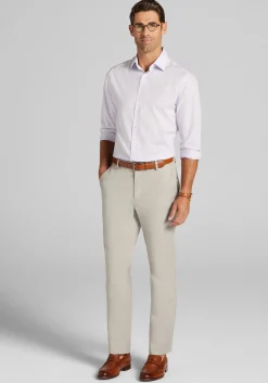 Reserve Collection Tailored Fit Spread Collar Gingham Dress Shirt