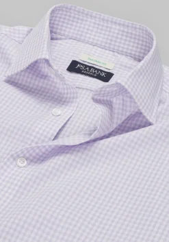 Reserve Collection Tailored Fit Spread Collar Gingham Dress Shirt
