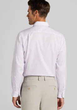 Reserve Collection Tailored Fit Spread Collar Gingham Dress Shirt