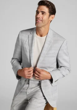 Reserve Collection Tailored Fit Plaid Italian Wool Suit Jacket