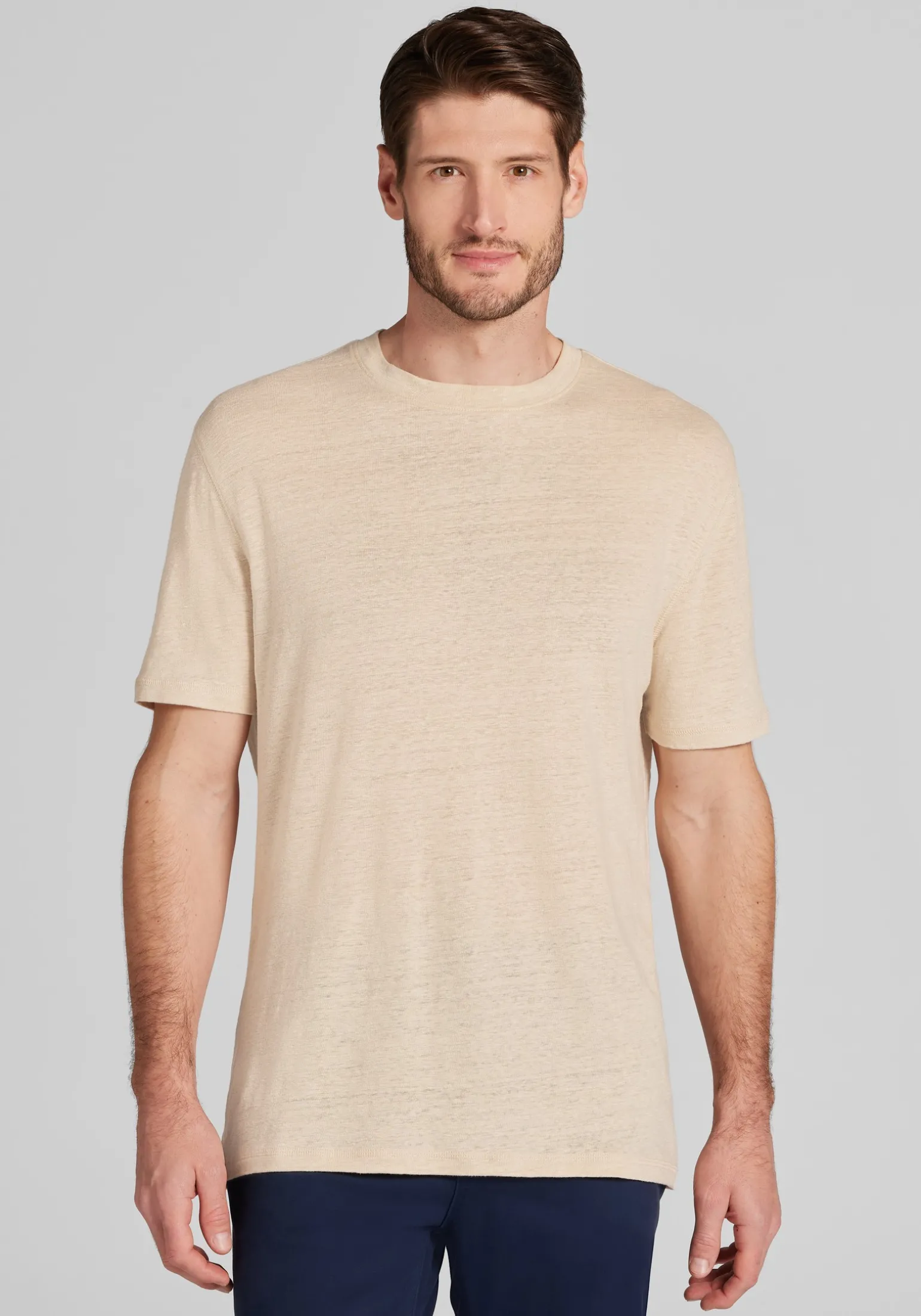 Reserve Collection Tailored Fit Linen Short Sleeve Crew Neck Tee