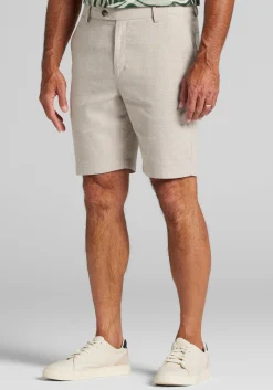 Reserve Collection Tailored Fit Linen Blend Shorts 9'' Inch Inseam CLEARANCE