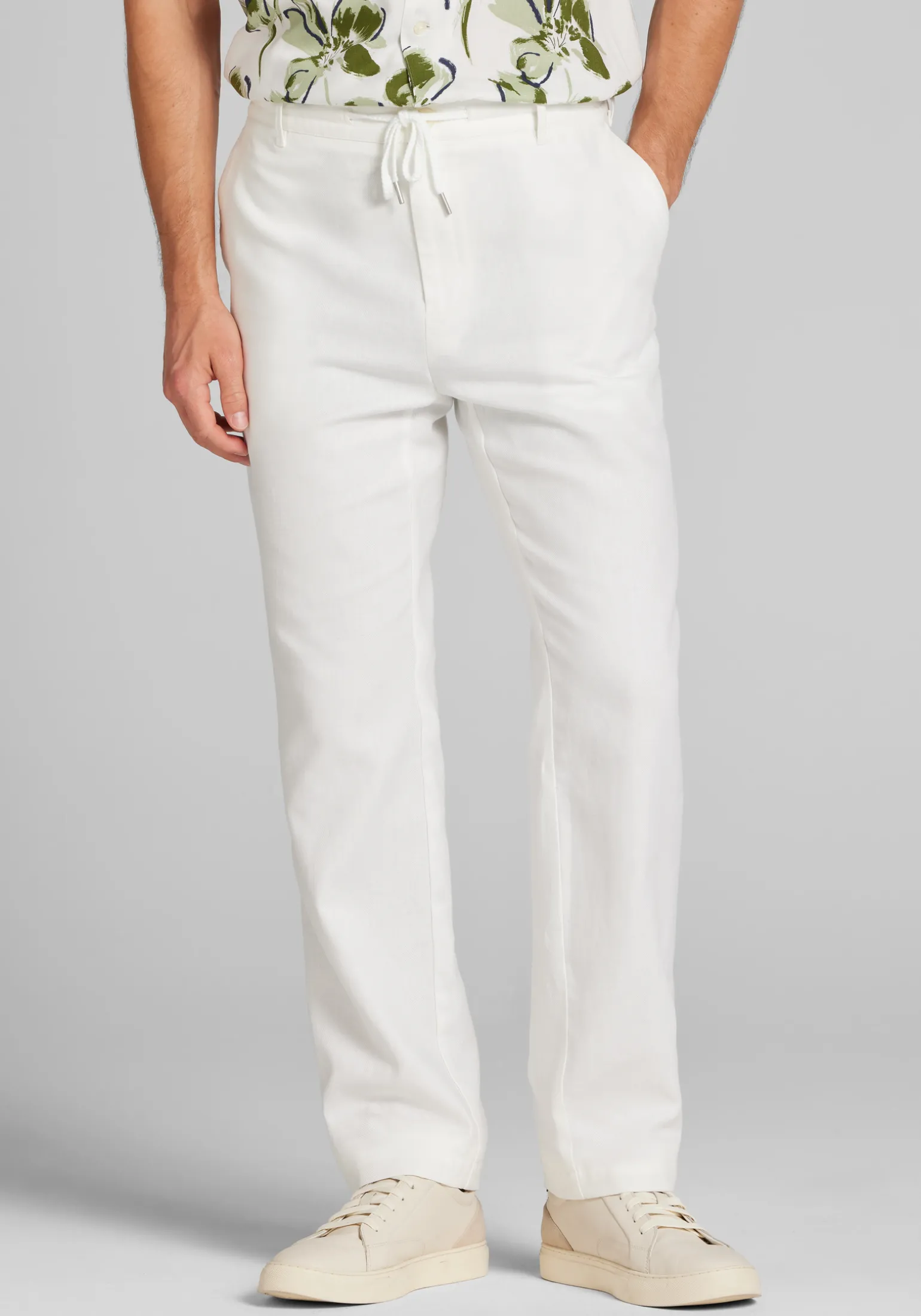 Reserve Collection Tailored Fit Linen Blend Pants CLEARANCE