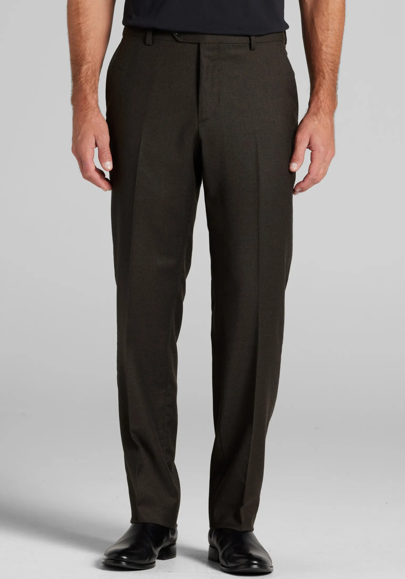 Reserve Collection Tailored Fit Italian Wool Dress Pants - Big & Tall