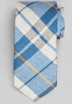 Reserve Collection Textured Happy Plaid Silk Tie