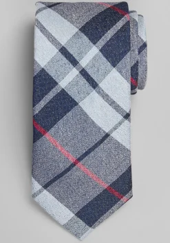 Reserve Collection Textured Happy Plaid Silk Tie