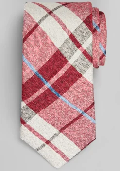Reserve Collection Textured Happy Plaid Silk Tie
