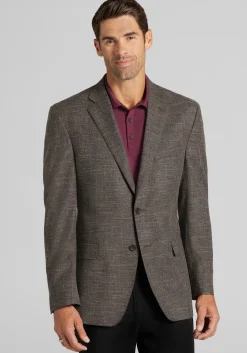 Reserve Collection Traditional Fit Crosshatch Sportcoat - Big & Tall