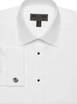 Reserve Collection Traditional Fit Point Collar Formal Solid Dress Shirt