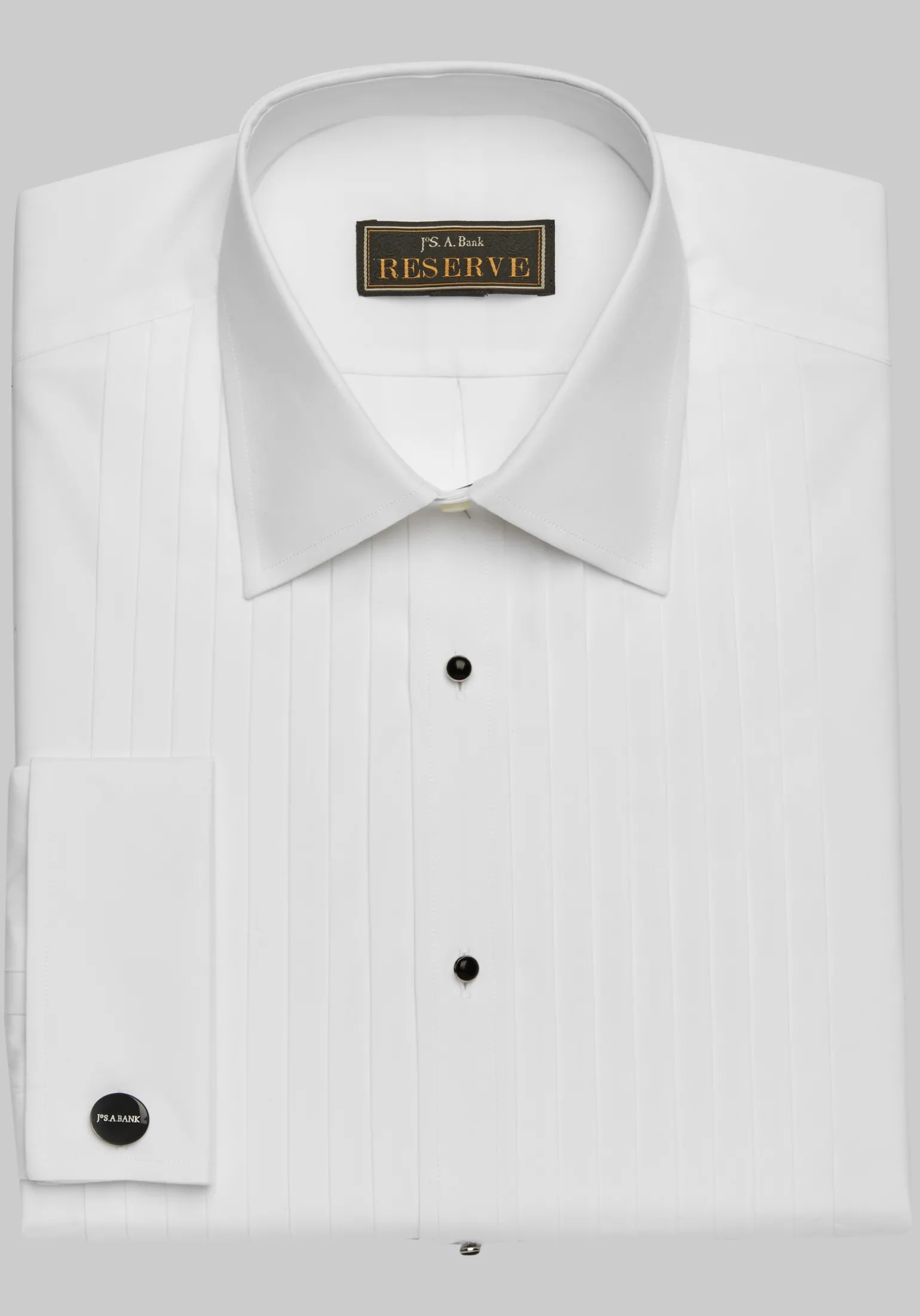 Reserve Collection Traditional Fit Point Collar Pleat Formal Dress Shirt