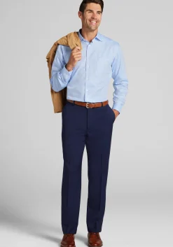 Reserve Collection Traditional Fit Spread Collar Herringbone Dress Shirt