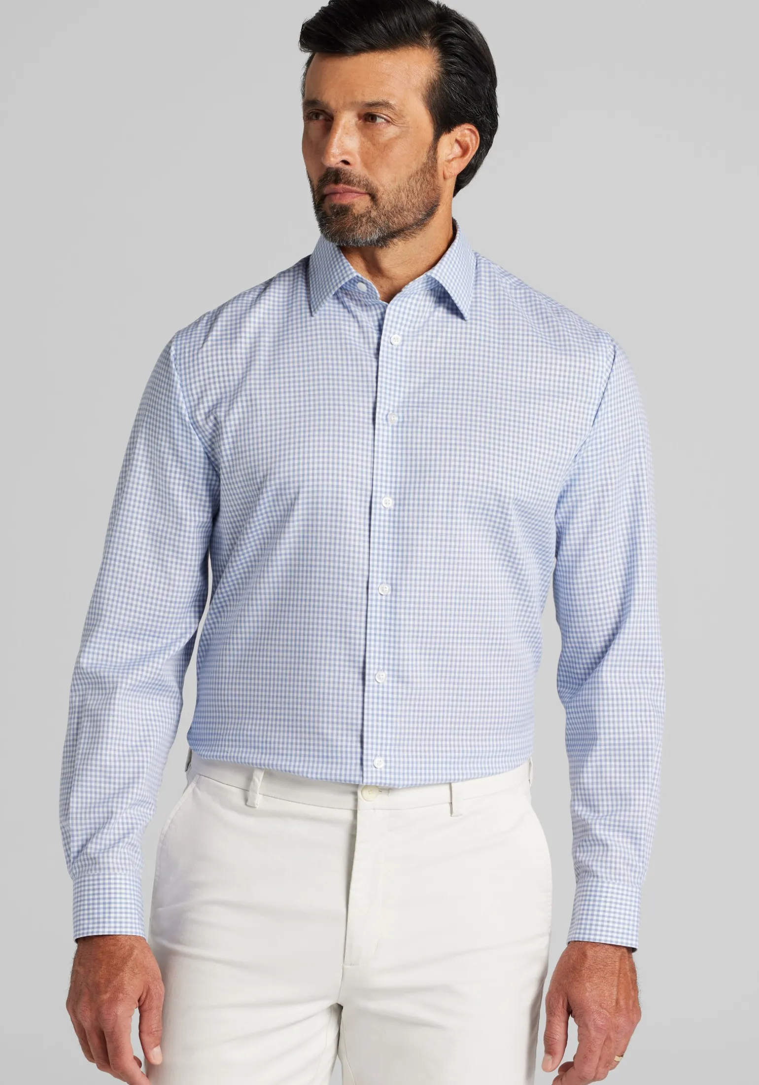Reserve Collection Traditional Fit Spread Collar Gingham Dress Shirt