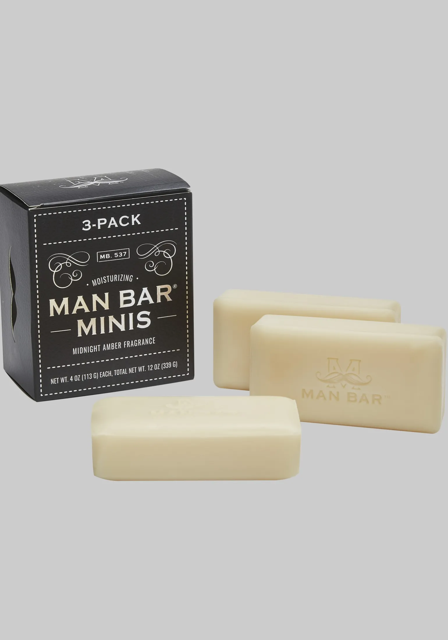 San Francisco Soap Co. Man Bar Midnight Amber Mini Soaps, Set of 3
