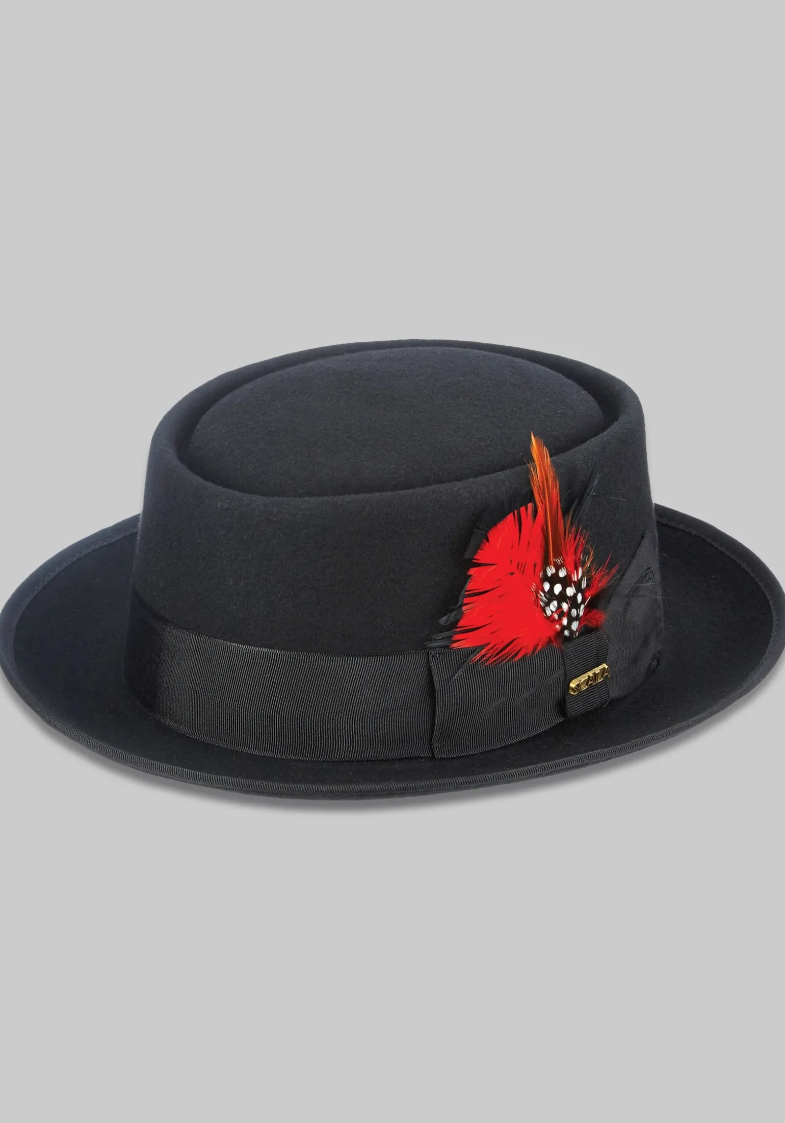Scala Encore Structured Wool Blend Pork Pie Hat