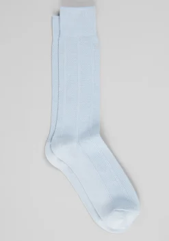 Solid Ribbed Texture Chevron Socks