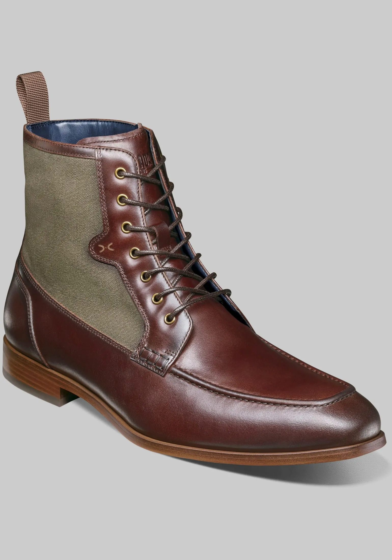 Stacy Adams Brumley Moc Toe Lace Up Boots