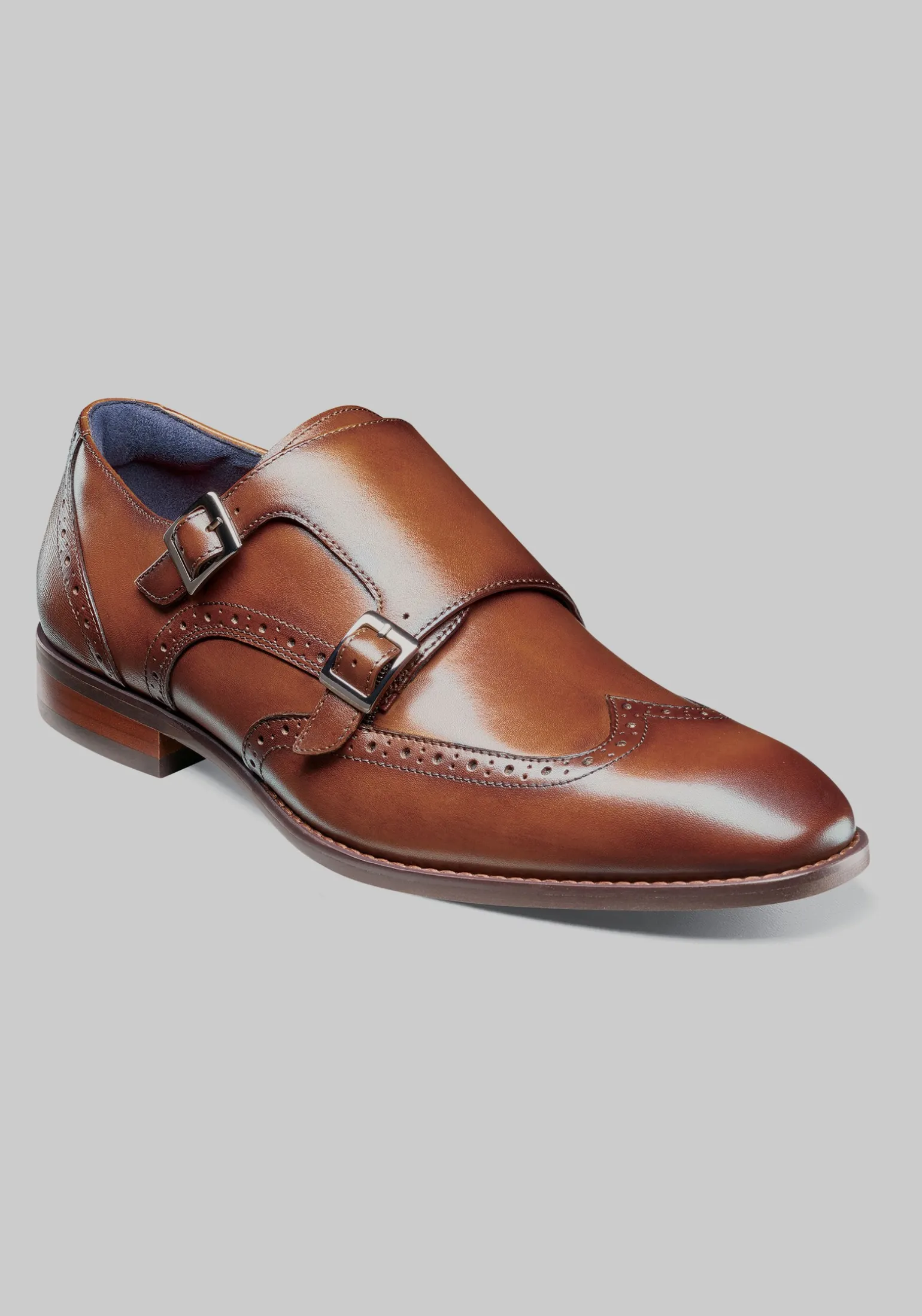 Stacy Adams Karson Wingtip Double Monk Straps