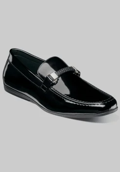 Stacy Adams Sheridan Patent Leather Moc Toe Bit Loafers