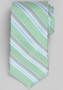 Traveler® Collection Cyber Stripe Silk Tie - Long