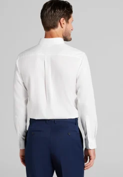 Traveler® Collection Slim Fit Button-Down Collar Solid Dress Shirt