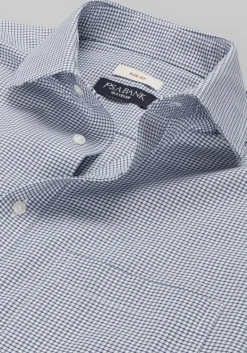 Traveler® Collection Slim Fit Spread Collar Grid Dress Shirt - Big & Tall