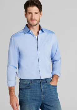 Traveler® Collection Slim Fit Spread Collar Solid Dress Shirt - Big & Tall