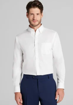 Traveler® Collection Slim Fit Button-Down Collar Solid Dress Shirt - Big & Tall