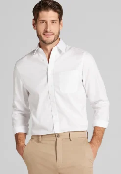 Traveler® Collection Slim Fit Point Collar Solid Dress Shirt - Big & Tall