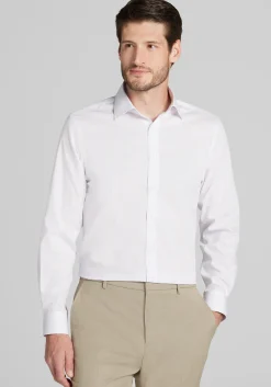 Traveler® Collection Slim Fit Button-Down Collar Plaid Dress Shirt